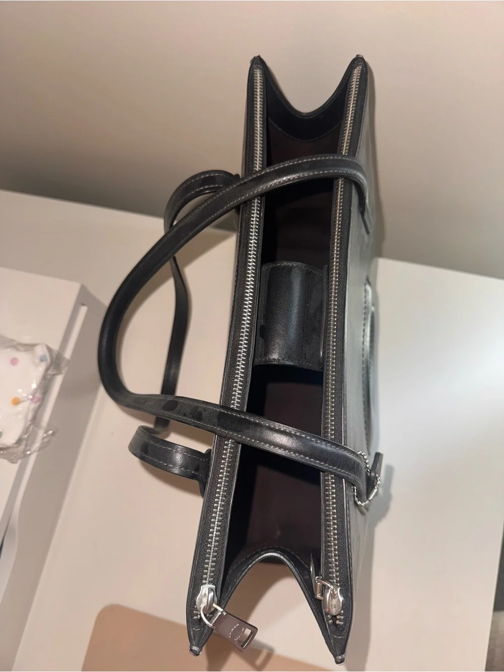 Coach Nina Tote Bag in Black Leather